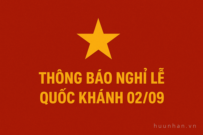 Thông báo nghỉ lễ Quốc khánh 02/09